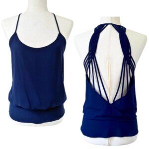 NAKED ZEBRA Navy Strappy Tank Size M